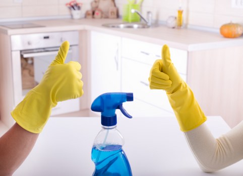 Carpet cleaning team preparing equipment with safety checks in Marks Gate