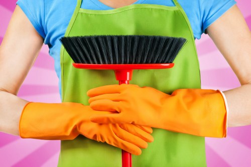 Close-up of mattress stain removal and deep cleaning